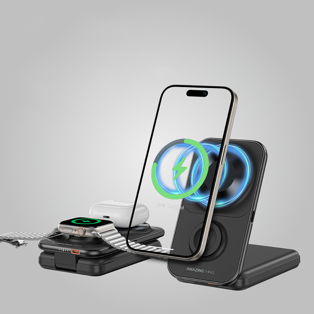 Amazingthing Thunder Pro Mag 6in1 PD22.5W Katlanabilir Standlı Kablosuz Powerbank 8000mAh Amazingthing Thunder Pro Mag 6in1 PD22.5W Katlanabilir Standlı Kablosuz Powerbank 8000mAh
